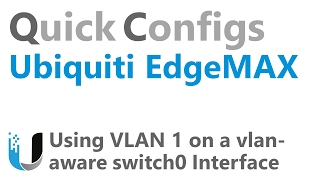 QC Ubiquiti EdgeMAX  Using VLAN 1 on a vlanaware switch0 Interface [upl. by Adirem862]