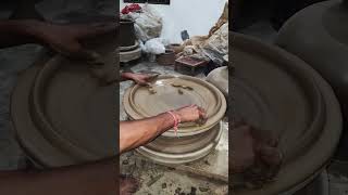 Terracotta clay pot making on wheel art gaming shortsfeed [upl. by Vetter353]