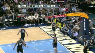 Ty Lawson hits 10 three pointers in a row vs TImberwolves Apr 9 2011 [upl. by Tracay113]