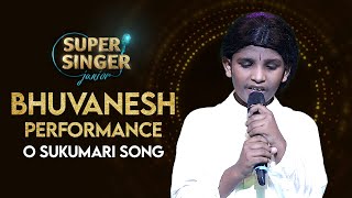 O Sukumari Song Performance by Top Finalist Bhuvanesh  Super Singer Junior  StarMaa [upl. by Festus]