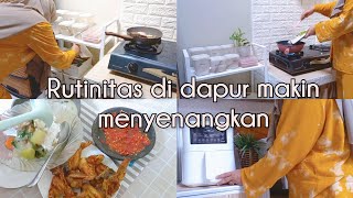 Rutinitas pagi masak cepat 3 menu simple seadanya karena belum food prep [upl. by Oinegue]