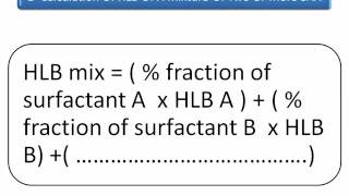 Hydrophilic Lipophilic Balance HLB [upl. by Treva955]