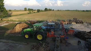 TAGLIO E SPACCO LEGNA RAPIDO  JOHN DEERE 8R CON ATTREZZATURA BALFOR [upl. by Drazze288]