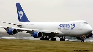 Panalpina Boeing 7478 Takeoff from LondonStansted [upl. by Acimat]