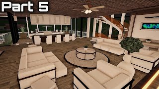 Bloxburg Modern Tropical Mansion Speedbuild Part 55 Lightings [upl. by Tito]