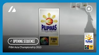 FIBA Asia Championship 2013  Broadcast Opening Sequence [upl. by Ardnekan]