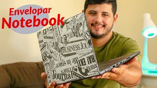 Como personalizar seu notebook com adesivo  Luan dourado [upl. by Talbott]