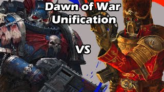 Dawn of War Unification 1 vs 1 Nightlords MrLandshark vs Vostroyan Firstborn Franz [upl. by Ativel980]