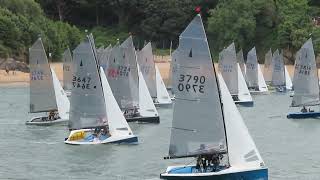 Salcombe Gin Merlin Rocket Week 2024 Wednesday Morning Race Start by Malcolm Mackley [upl. by Medeah]