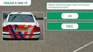 🚘 10 Vragen voor het CBR Auto Theorie Examen 🚗 [upl. by Archle]