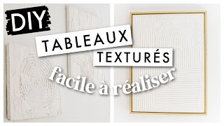 DIY DECO RECUP FACILE  TABLEAUX TEXTURÉS [upl. by Montfort]