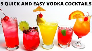 5 Easy Vodka Cocktails [upl. by Ynna]