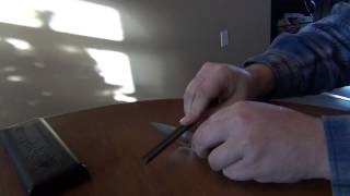 Spyderco Sharpmaker  cuttinggrinding a choilsharpening notch [upl. by Ellezaj827]