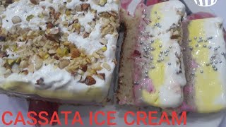 Cassata Ice Cream Recipe  Cassata Ice Cream Cake Recipe [upl. by Cristiona]