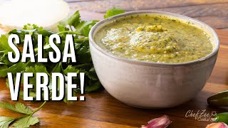 Mexican Salsa Verde  Roasted Tomatillo Salsa  Chef Zee Cooks [upl. by Ras]