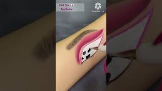 Pink cow eye makeup 👁️👁️eyemakeup eyeshadowtoturial makeup youtube makeuptutorial shorts cute [upl. by Nyllewell]