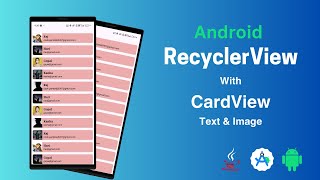 How to Create CardView with Text amp Image in RecyclerView in Android Studio  Beginners Guide 2024 [upl. by Yartnod]