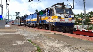 Jodhpur Bangalore Express with 40465 UBL WDP4D departing from Dharwad railway station [upl. by Gipsy]