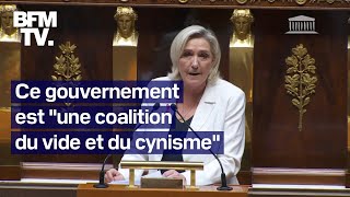 Le discours intégral de Marine Le Pen à lAssemblée nationale [upl. by Allenrad]