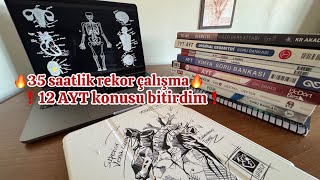 35 SAATLİK REKOR DERS ÇALIŞMAM yks yks2025 yks25 [upl. by Warthman459]