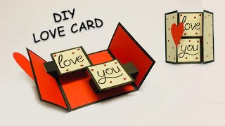 How to Make a Love Card  Love Greeting Cards Latest Design Handmade  I Love You Card Ideas  244 [upl. by Gney]