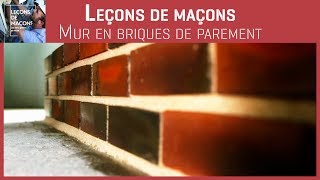 Les bons gestes en maçonnerie  Briques de parement [upl. by Ayar940]