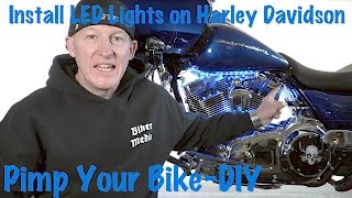 How to Install LED Lights on a HarleyDavidsonTutorial amp Guide [upl. by Jillie]