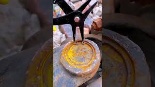 The process of taking out gasket with useful spring pliers [upl. by Nyladam]