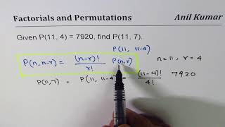 0 Relation between Pn r and Pn nr Factorial and Permutations [upl. by Sualokcin]