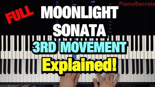 HOW TO PLAY MOONLIGHT SONATA 3RD MOVEMENT BY BEETHOVEN  PIANO TUTORIAL LESSON FULL [upl. by Acirretahs874]