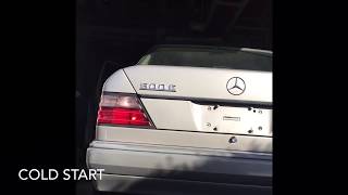 Mercedes w124 500e exhaust sound and cold start [upl. by Suckow432]