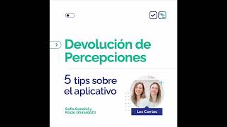 Devolución de percepciones 5 tips sobre el aplicativo [upl. by Birecree]