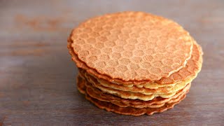 Crisp Wafers Gaufrettes  5 ingredients  was Kitchen [upl. by Sibyl]