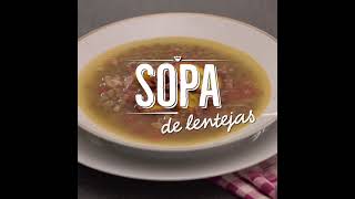 Sopa de lentejas con tocino y plátano macho  Cocina Vital [upl. by Alvinia630]