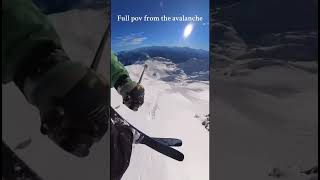 Avalanche caught POV ski skier steezy snowboarding loveskiing snow skiing snowboard winter [upl. by Dnamron388]