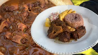 Jamaican oxtail dinner [upl. by Itsym]