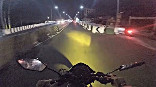 Molino Flyover Night Ride  Kawasaki 125 POV  GoPro Hero 4 Black  🇵🇭 [upl. by Lacee]