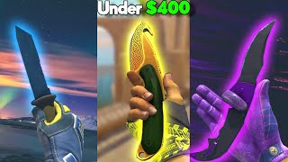 UNIQUE KNIFE amp GLOVE COMBOS Under 400 CS2 BUDGET KNIFE  GLOVES COMBO 2024 [upl. by Otreblada]