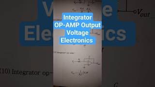 Integrator OPAMP Output Voltage  Electronics csirnet physics [upl. by Eednus]