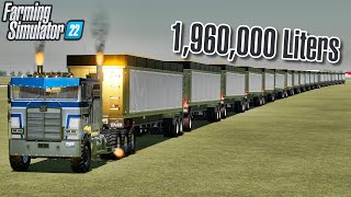 How Many Trailers Can You Pull amp other bad ideas  Farming Simulator 22 [upl. by Roxie]