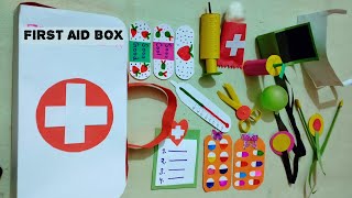 DIY  How to Make Paper Doctor Set  Doctor set with paper  Homemade craft  First Aid Kit Box [upl. by Gipsy]