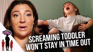 Screaming toddler is driving this family CRAZY  Supernanny USA [upl. by Leuqram]