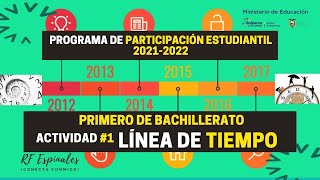 Cómo hacer la actividad 1 LÍNEA DE TIEMPO del PPE 2021  Para PRIMERO DE BACHILLERATO  Paso a PASO [upl. by Ramej]