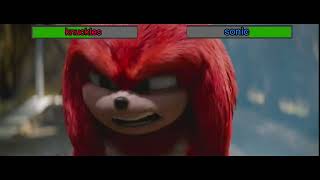 Knuckles vs Sonic Sonic the hedgehog 2 movie [upl. by Oirramaj]