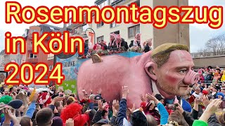 Köln Rosenmontagszug 2024  Karneval in der Südstadt gefilmt mit DJI Osmo Pocket 3 [upl. by Namlas90]