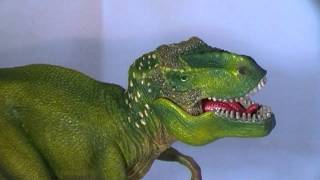 Schleich World of History T rex Dinosaur Model Review [upl. by Zitvaa]