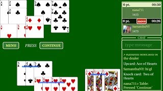 Playing online Gin Rummy with real players at GameColonycom [upl. by Hgielsel829]