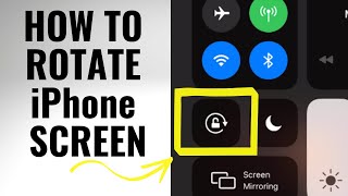 How to Rotate iPhone Screen unlock portrait and landscape rotation [upl. by Naesyar]