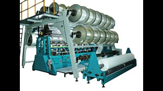 Raschel Double needle bar Warp knitting machine [upl. by Kassel]