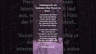 Zauberspruch um Gedanken einer Person zu lesen shorts wicca esoterik spiritualität hexe [upl. by Eelyahs]